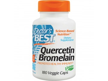 Кверцетин і Бромелайн, Quercetin Bromelain, Doctor's Best, 180 капсул