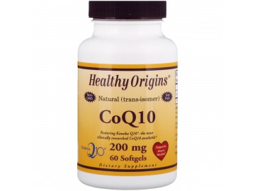 Коензим Q10, Kaneka (COQ10), Healthy Origins, 200 мг, 60 желатинових капсул