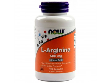 L-Аргінін, L-Arginine, Now Foods, 500 мг, 100 капсул