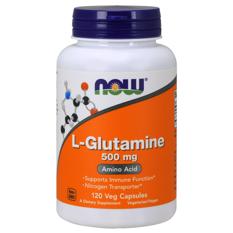 L-Глутамин, 500 мг, Now Foods, 120 вегетарианских капсул