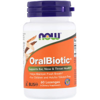 Оральные пробиотики, OralBiotic, Now Foods, 60 таблеток