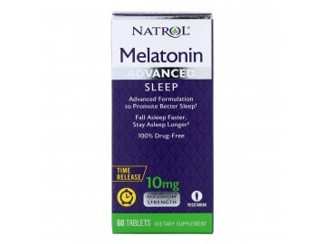 Мелатонін Повільного Вивільнення 10 мг, Melatonin Advanced Sleep, Natrol, 60 таблеток