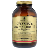 УЦІНКА Вітамін Е 400 IU, Solgar, 250 желатинових капсул (подряпина на зовнішній плівці)