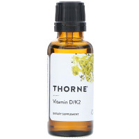 Витамин D3 и K2, Vitamin D / K2, Thorne Research, 30 мл