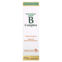 В-Комплекс, сублингвальный, B-Complex Sublingual Liquid, Nature's Bounty, 59 мл (2 жидких унции)