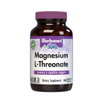 L-Треонат Магния, L-треонат магния, Bluebonnet Nutrition, 90 вегетарианских капсул