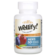Мультивітаміни для Чоловіків 50+, Wellify, Men's 50+ Multivitamin Multimineral, 21st Century, 65 таблеток