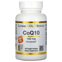 Коензим Q10, 100 мг, CoQ10, California Gold Nutrition, 120 вегетаріанських капсул