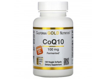 Коензим Q10, 100 мг, CoQ10, California Gold Nutrition, 120 вегетаріанських капсул