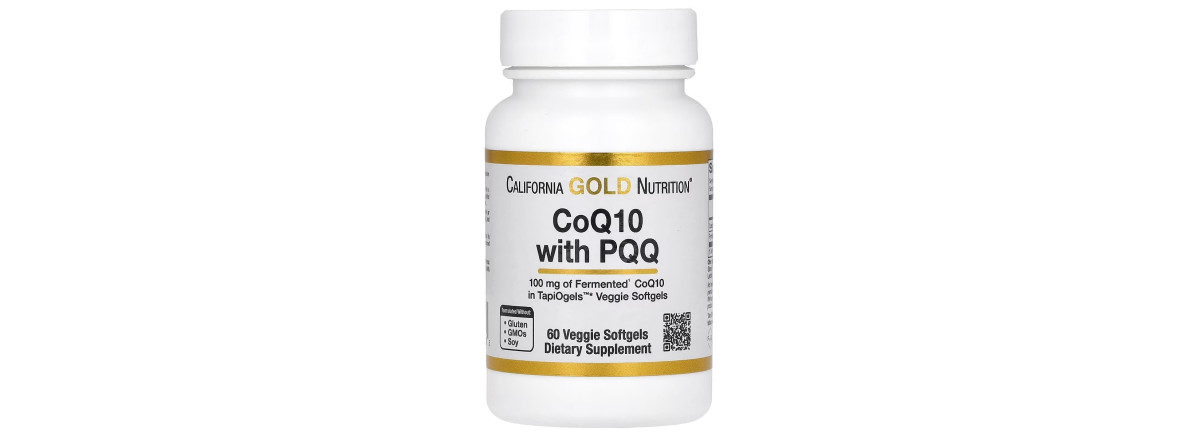 Коэнзим CoQ10 с PQQ, 100 мг, CoQ10 с PQQ, California Gold Nutrition, 60 вегетарианских капсул