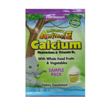 Кальций Магний & Витамин D3 для Детей, Rainforest Animalz, Bluebonnet Nutrition, Вкус Ванили, 2 жевательные конфеты в форме животных