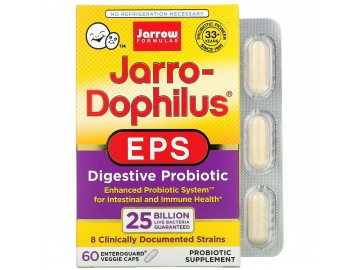 Пробіотики, 25 млрд КУО, Jarro-Dophilus EPS, Jarrow Formulas, 60 вегетаріанських капсул