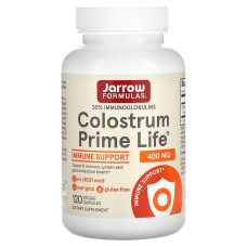 Молозиво, 400 мг, Colostrum Prime Life, Jarrow Formulas, 120 вегетеріанських капсул