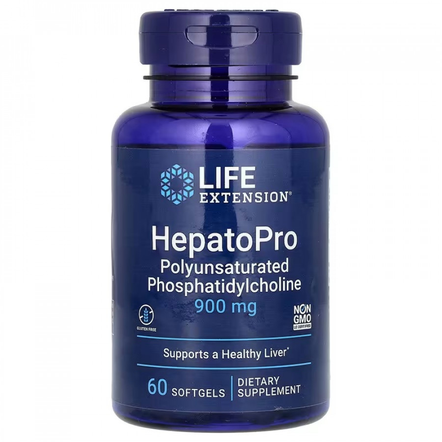 Фосфатидилхолін, 900 мг, HepatoPro, Life Extension, 60 гелевих капсул