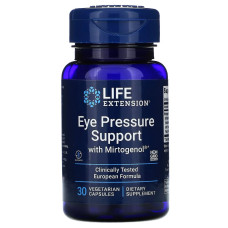 Поддержка внутриглазного давления с Миртогенолом, Eye Pressure Support with Mirtogenol, Life Extension, 30 вегетарианских капсул
