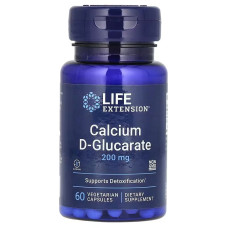 D-глюкарат кальция, 200 мг, Calcium D-Glucarate, Life Extension, 60 вегетарианских капсул