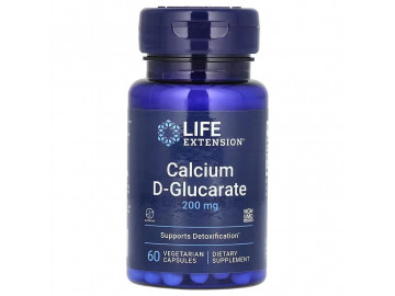 D-глюкарат кальцію, 200 мг, Calcium D-Glucarate, Life Extension, 60 вегетаріанських капсул