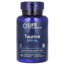 Таурин, 1000 мг, Taurine, Life Extension, 90 вегетарианских капсул