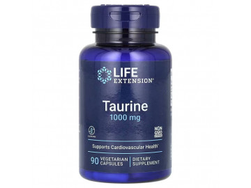 Таурін, 1000 мг, Taurine, Life Extension, 90 вегетаріанських капсул