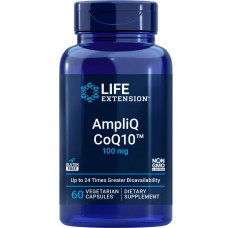 Коензим Q10, 100 мг, AmpliQ CoQ10, Life Extension, 60 вегетаріанських капсул