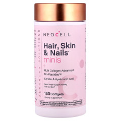 Комплекс для волосся, шкіри та нігтів із мультиколагеном, Hair, Skin & Nails Minis + Multi Collagen Bio-Peptides, Neocell, 150 гелевих капсул