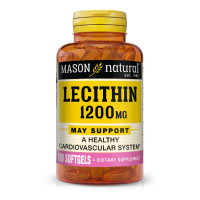 Лецитин 1200мг, Lecithin, Mason Natural, 100 гелевых капсул