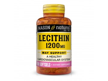 Лецитин 1200мг, Lecithin, Mason Natural, 100 гелевих капсул