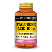 Гиалуроновая кислота 100мг, Hyaluronic Acid, Mason Natural, 30 капсул