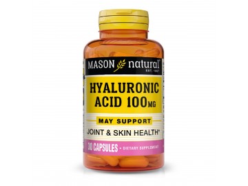 Гіалуронова кислота 100мг, Hyaluronic Acid, Mason Natural, 30 капсул