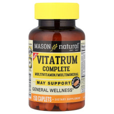 Мультивитамины и мультивитамины, Vitatrum Complete, Mason Natural, 150 каплет