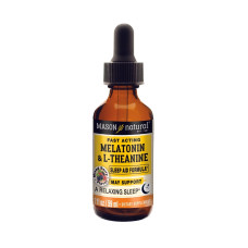 Мелатонін з L-теаніном у краплях, Melatonin with L-Theanine, Mason Natural, 59 мл
