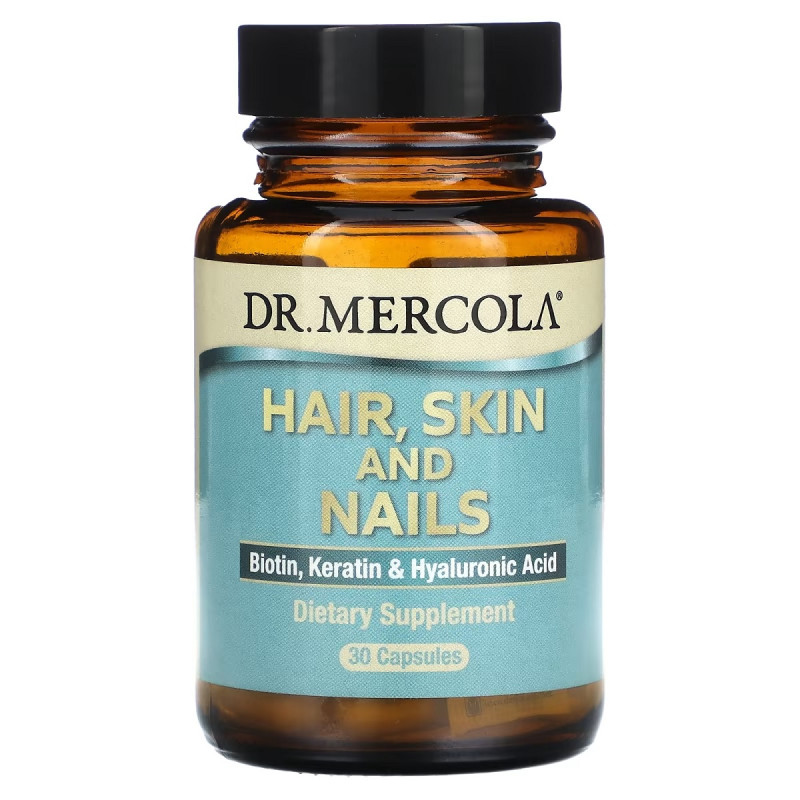 Здоровье волос, кожи и ногтей, Hair, Skin and Nails, Dr. Mercola, 30 капсул
