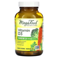 Витамин D3 1000 МЕ, Vitamin D3, MegaFood, 90 таблеток