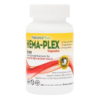 Комплекс для Поддержки Оптимального Здоровья Крови, Hema-Plex, Natures Plus, 60 вегетарианских капсул быстрого действия