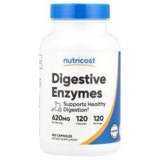 Травні ферменти, 620 мг, Digestive Enzymes, Nutricost, 120 капсул
