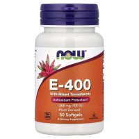 Вітамін Е, 268 мг (400 МО), E-400, Now Foods, 50 гелевих капсул