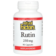 Рутин, 250 мг, Rutin, Natural Factors, 90 капсул