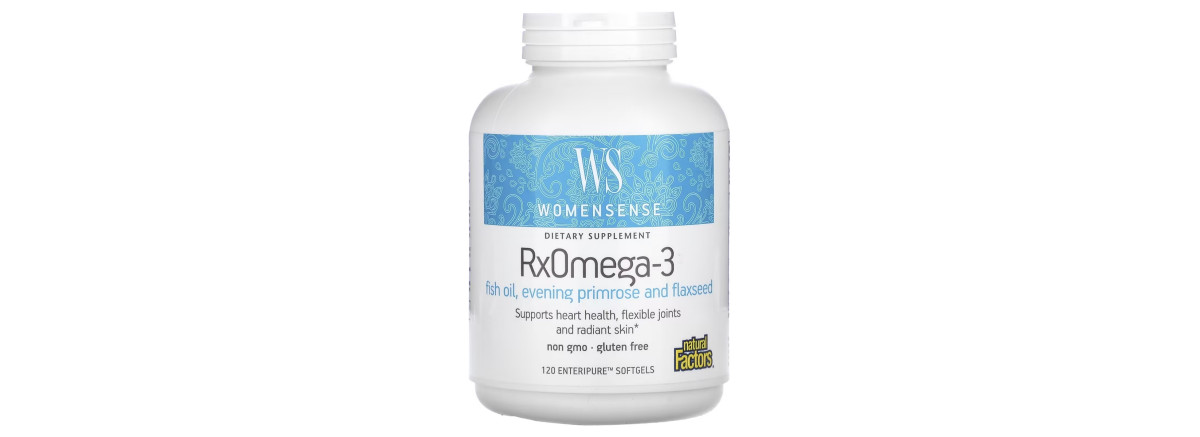 Омега-3 для женщин, WomenSense, RxOmega-3, Natural Factors, 120 гелевых капсул
