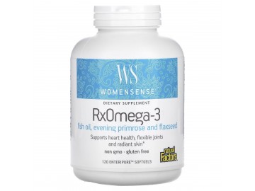 Омега-3 для жінок, WomenSense, RxOmega-3, Natural Factors, 120 гелевих капсул