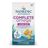 Рыбий Жир для Подростков, Вкус Лимона, Complete Omega Junior, Nordic Naturals, 283 мг, 90 капсул