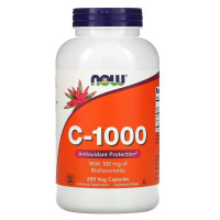 Витамин C-1000, с 100 мг биофлавоноидов, Now Foods, 250 вегетарианских капсул