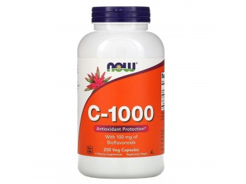 Вітамін C-1000, з 100 мг біофлавоноїдів, With 100 mg of Bioflavonoids, Now Foods, 250 вегетаріанських капсул