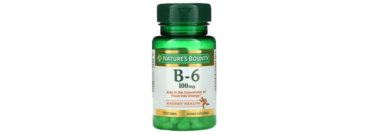 Витамин B6, 100 мг, Vitamin B6, Nature's Bounty, 100 таблеток