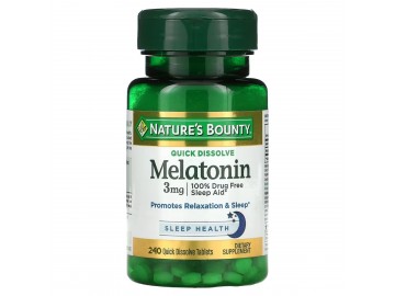 Мелатонін швидко розчинний, 3 мг, смак вишні, Melatonin, Nature's Bounty, 240 таблеток