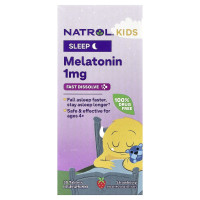 Мелатонін для дітей 4+, смак полуниці, Kids, Melatonin, Natrol, 30 таблеток