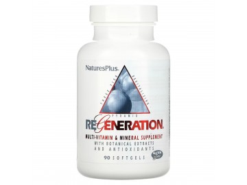 Мультивітаміни та Мінерали, Regeneration, Multi-Vitamin & Mineral Supplement, Natures Plus, 90 гелевих капсул