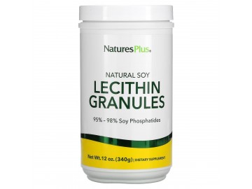 Соєвий Лецитин у Гранулах, Natural Soy Lecithin Granules, Natures Plus, 340 гр