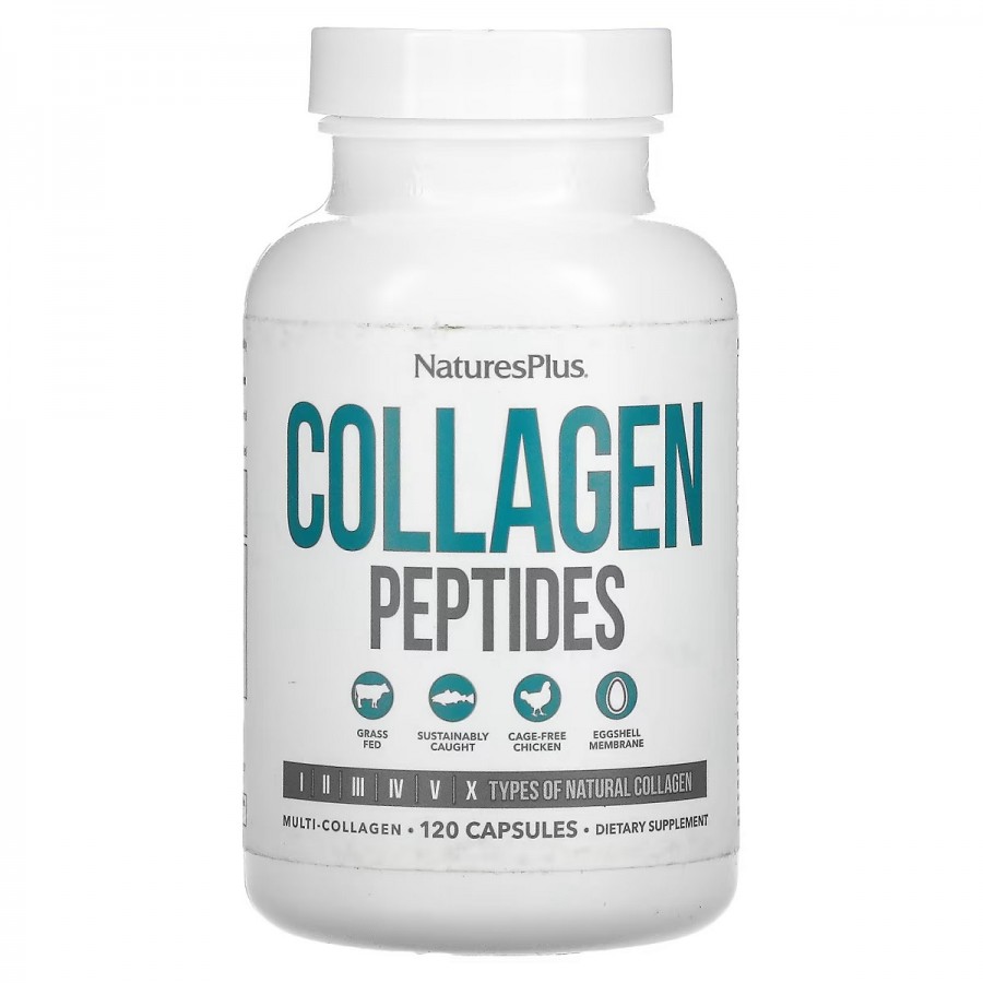 Колагенові пептиди, Collagen Peptides, Natures Plus, 120 капсул