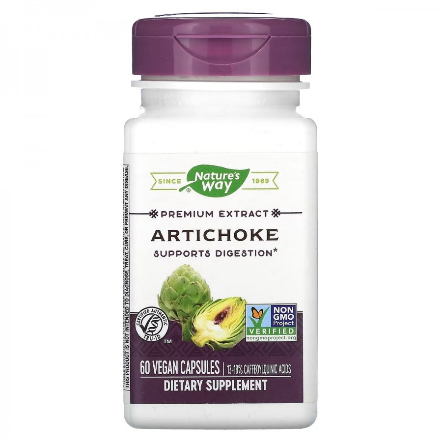 Артишок, Artichoke, Standardized, Nature's Way 60 капсул