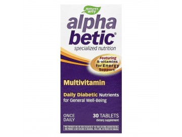 Мультивітаміни для людей з діабетом або преддіабетом, Alpha Betic Multivitamin, Nature's Way, 30 таблеток